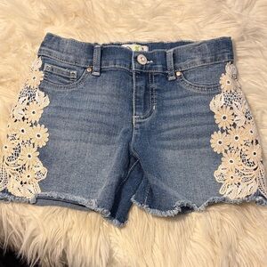 Jordache Denim Shorts with Lace Detail